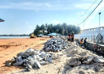 Proyek pembangunan Pasar Rakyat Natuna yang bersumber dari hibah Pemerintah Jepang melalui skema Japan International Cooperation Agency (JICA)