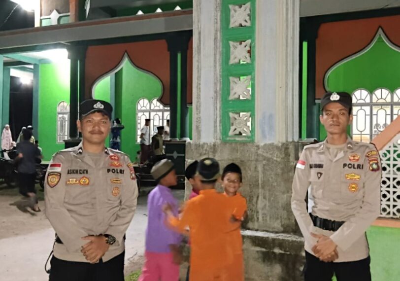 Wujud Pelayanan Ramadhan, Polsek Pulau Laut Laksanakan Pengamanan Tarawih