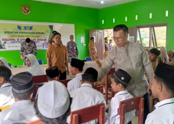 Bupati Anambas resmikan kegiatan JMS di MTS Al Ma'arif Kecamatan Jemaja Senin (2/3/2026) pagi