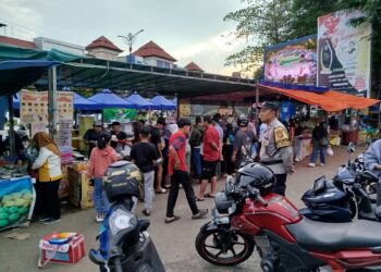 Pengamanan Pasar Tumpah di Bulan Ramadhan, Polsek Tanjungpinang Timur Siap Jaga Keamanan 