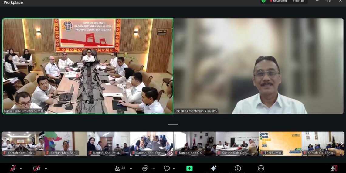 Berikan Pengarahan di Rakerda Kanwil BPN Provinsi Sumsel, Sekjen ATR/BPN: Kemampuan Kelola Tiga Instrumen Jadi Kunci Sukses Pemimpin