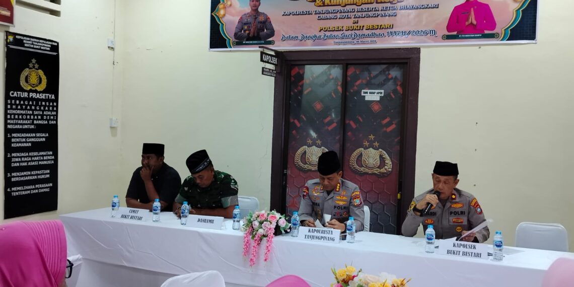 Sinergitas dan Keamanan Jadi Fokus Kapolresta Tanjungpinang di Polsek Bukit Bestari