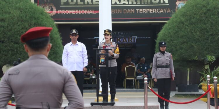 Pastikan Mudik Aman, Polres Karimun dan Forkopimda Apel Gelar Pasukan Operasi Ketupat Seligi 2026