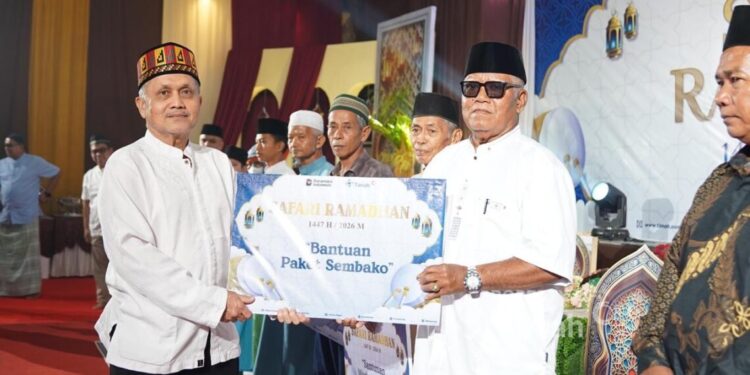 Kundur Bahagia Dapat Bantuan Sembako di Bulan Ramadhan dari PT TIMAH