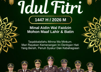 Segenap Keluarga Besar Kejaksaan Negeri Natuna mengucapkan Selamat Hari Raya Idul Fitri 1447 Hijriah / 2026 Masehi