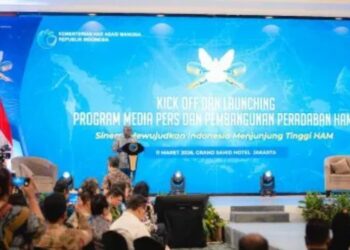 Menteri HAM Sebut Pers Berperan Penting dalam Pembangunan Hak Asasi Manusia