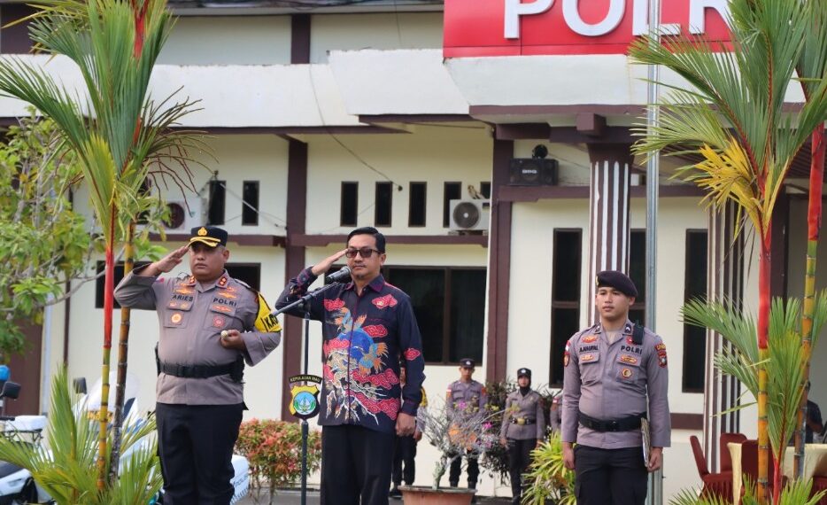 Mudik Aman Keluarga Bahagia, Polres Natuna Gelar Apel Pasukan Operasi Ketupat Seligi 2026