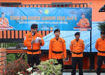 SAR Natuna Gelar Apel Siaga Khusus Lebaran 2026, 77 Personel Disiagakan