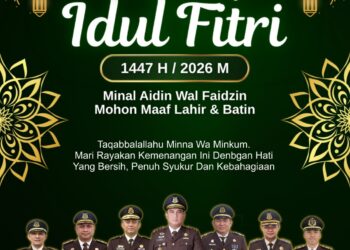 Segenap Keluarga Besar Kejaksaan Negeri Natuna mengucapkan Selamat Hari Raya Idul Fitri 1447 Hijriah / 2026 Masehi