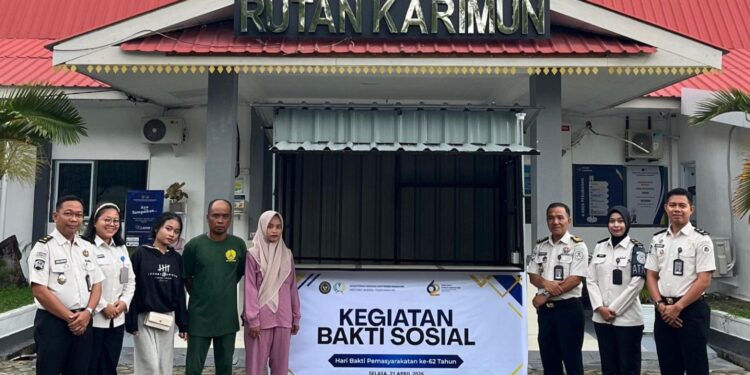 Semarak HBP 2026, Rutan Karimun Beri Bantuan Gerobak Usaha ke Keluarga Napi
