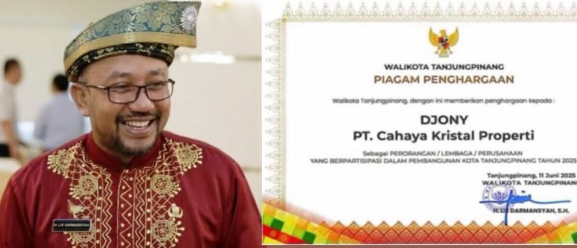 Ironis! Fasum Kristal Abadi Terbengkalai, Pengembang Malah Diganjar Penghargaan Pemko Tanjungpinang