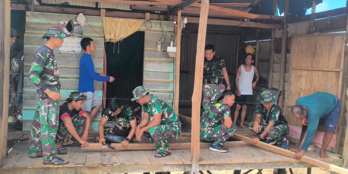 TMMD ke-128, Kodim Natuna kembali Renovasi Rumah Warga di Piasan
