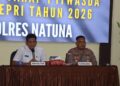Ketua Tim Kombes Pol Nugroho Dwi Karyanto, S.I.K saat melakukan audit kinerja polres Natuna