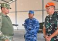 Panglima Komando Gabungan Wilayah Pertahanan I (Pangkogabwilhan I) Kunto Arief Wibowo saat meninjau Markas Komando Batalyon Arhanud 14 Pasgat di Kabupaten Natuna