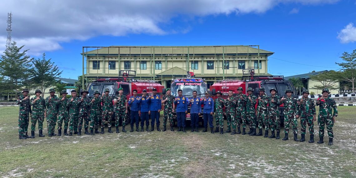 TNI dan Damkar Natuna Perkuat Kesiapsiagaan Bencana Lewat Latihan Gabungan