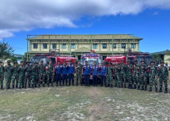 TNI dan Damkar Natuna Perkuat Kesiapsiagaan Bencana Lewat Latihan Gabungan