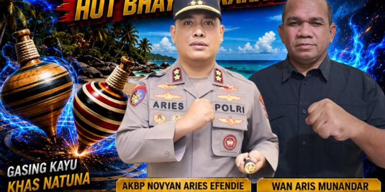 Sambut HUT Bhayangkara ke-80, Polres Natuna Gelar Turnamen Gasing Tradisional untuk Pelajar