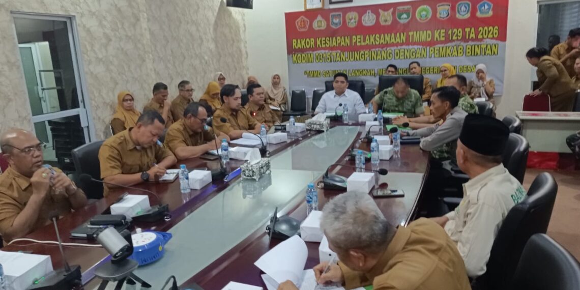 Sinergi TNI-Pemda Diperkuat, Kodim 0315/TPI dan Pemkab Bintan Siapkan TMMD ke-129 Senilai Rp1,4 Miliar