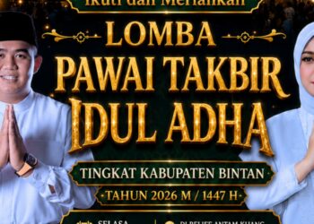 Idul Adha 1447 H di Bintan Meriah, Pawai Takbir Digelar di Kijang dan Salat Id Terpusat di Toapaya