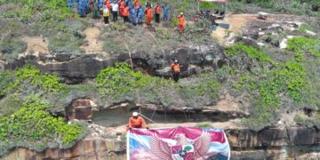 Kolaborasi di Ujung Negeri, Garuda Pancasila Dibentangkan di Tanjung Datuk Natuna