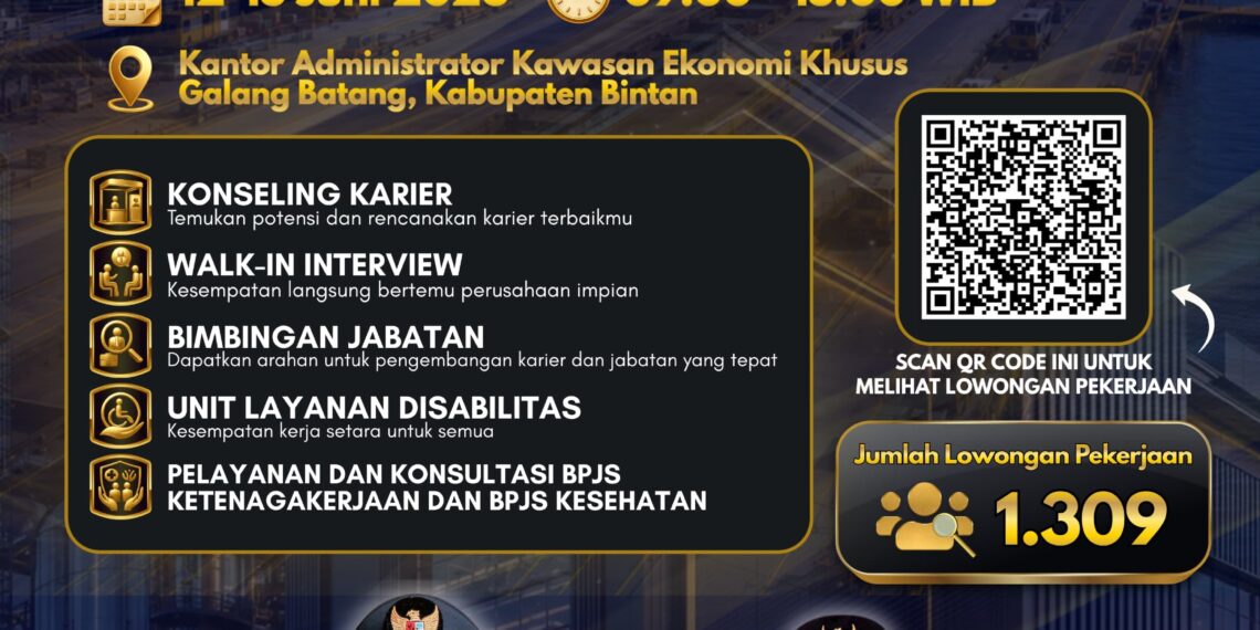Tersedia 1.309 Lowongan Kerja, Job Fair Bintan 2026 Jadi Peluang Emas bagi Pencari Kerja Lokal