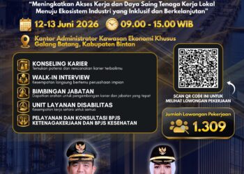 Tersedia 1.309 Lowongan Kerja, Job Fair Bintan 2026 Jadi Peluang Emas bagi Pencari Kerja Lokal