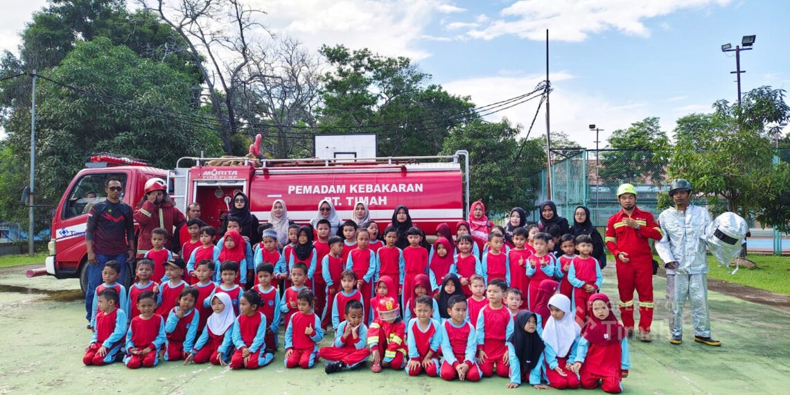 PT TIMAH Edukasi Kebakaran ke Anak TK Bina Permata Kundur Utara