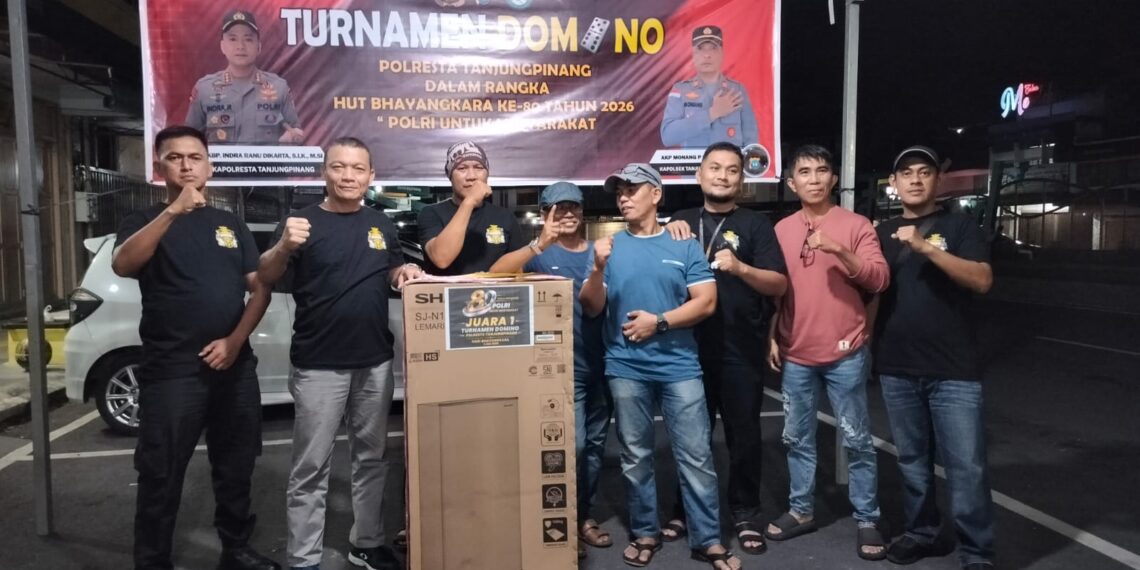 Dramatis! Iben Cs Juara Turnamen Domino Polsek Tanjungpinang Kota, Bawa Pulang Kulkas Dua Pintu
