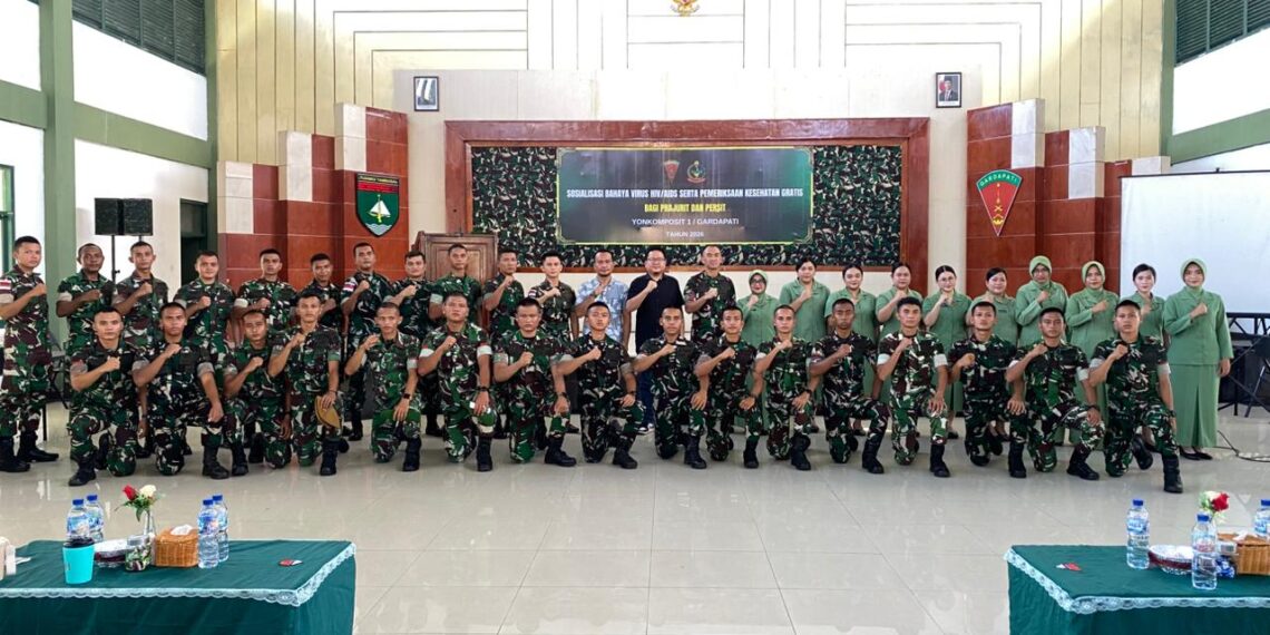 Danyon Komposit 1 Gardapati Gelar Sosialisasi Bahaya HIV/AIDS