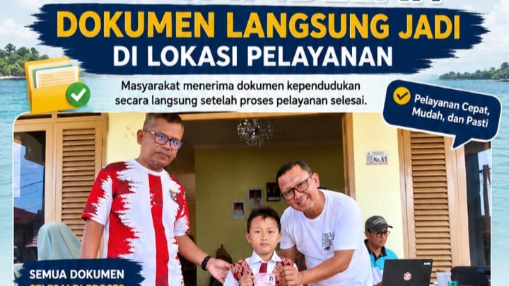 Terjang Laut 18 Jam, STV Disdukcapil Bintan Layani Warga Tambelan dan Terbitkan 589 Dokumen