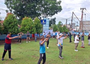 PLN Natuna Gelar Senam Sehat Bersama, Perkuat Sinergi Lintas Lembaga di Ranai
