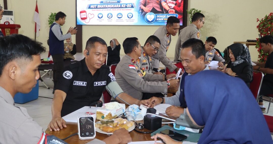 Sambut Hari Bhayangkara ke-80, Polres Natuna Gelar Donor Darah untuk Bantu Masyarakat