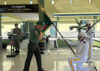 Batalyon Komposit 1 Gardapati Tanamkan Jiwa Korsa Lewat Tradisi Pelepasan Prajurit