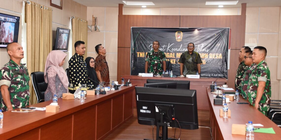 TMMD Satukan Langkah , Dandim 0315 Matangkan Rencana Bangun Jalan 285 Meter di Teluk Lobam