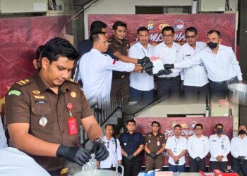 Kejari Karimun Hadiri Pemusnahan Barang Bukti Narkotika di Polres Karimun