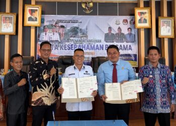 Kejari Anambas Perkuat Sinergi dengan Pemkab, KPU dan Bawaslu Melalui Penandatanganan MoU