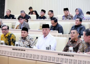 Menteri Nusron Laporkan Realisasi Anggaran Kementerian ATR/BPN Tahun 2025 kepada Komisi II DPR RI