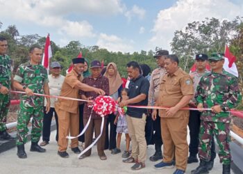 Kodim 0315 Tanjungpinang Bangun 4 Jembatan Beton Merah Putih di Toapaya, Impian Warga Sejak 2021 Terwujud