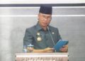 Bupati Anambas Aneng saat Berikan sambutan di acara paripurna Raperda APBD