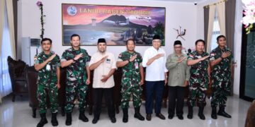 Danlanud Raden Sadjad Terima Audiensi BAZNAS Natuna, Perkuat Sinergi Pengelolaan Zakat Melalui UPZ