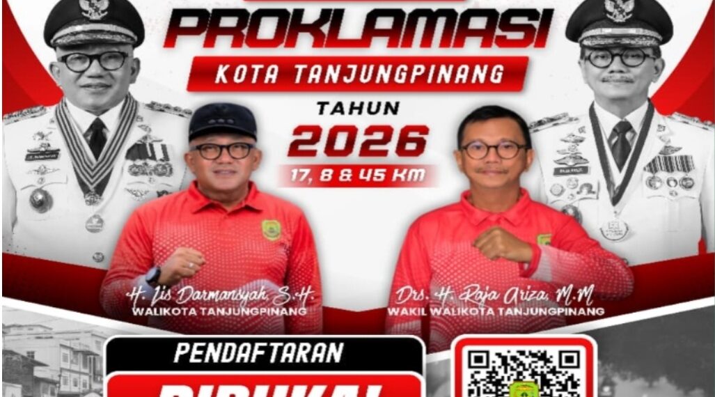 Gerak Jalan Proklamasi Tanjungpinang 2026 Resmi Dibuka, Ayo Daftar! Tersedia Rute 17, 8, dan 45 Kilometer