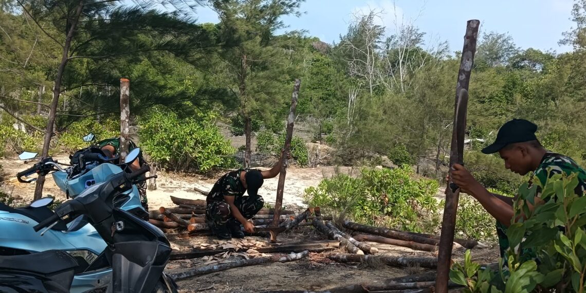 Gandeng Warga, Satgas TMMD Ke-129 Kodim 0315 “Sulap” Teluk Diraja Jadi Kawasan Hijau Mangrove