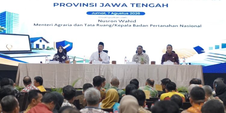Menteri Nusron Ajak BPKAD dan IPPAT Se-Jateng Perkuat Sinergi Wujudkan Transformasi Layanan Pertanahan