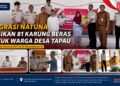 Imigrasi Natuna Bagikan 81 Karung Beras untuk Warga Desa Tapau