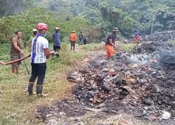 Effendi Pastikan Kebakaran TPS Tarempa Padam Total, Tim terus Bekerja