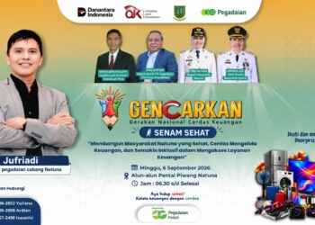 Senam Sehat Pegadaian Natuna Siapkan Ratusan Doorprize, Kupon Gratis untuk Nasabah