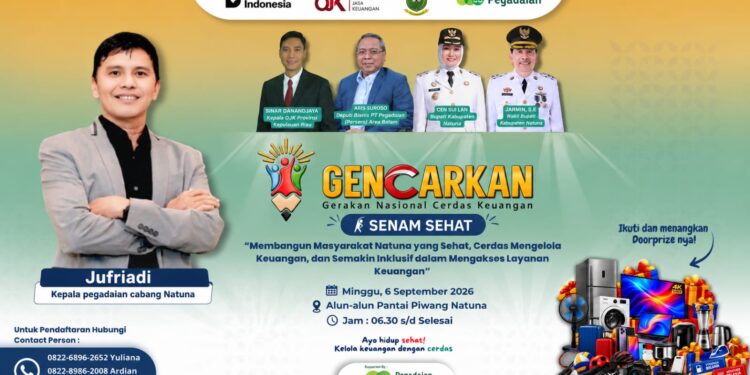 Senam Sehat Pegadaian Natuna Siapkan Ratusan Doorprize, Kupon Gratis untuk Nasabah