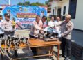 Polsek Jemaja Musnahkan 21 Knalpot Brong Hasil Penindakan