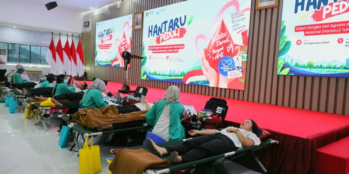 Gelar Aksi Peduli Sesama, Kementerian ATR/BPN Selenggarakan HANTARU Peduli Lewat Donor Darah