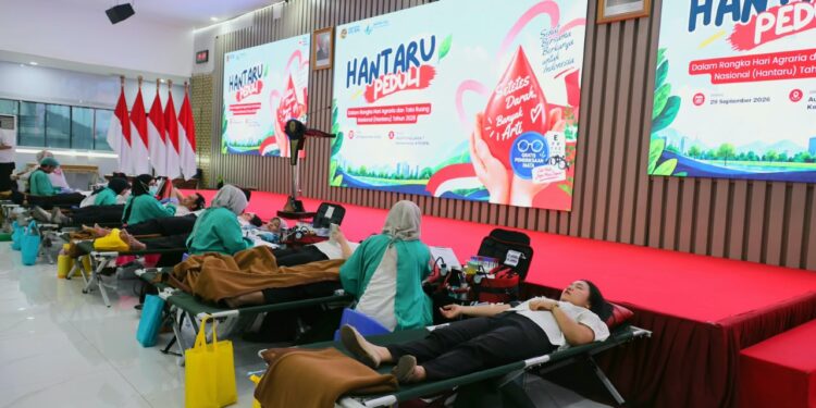 Gelar Aksi Peduli Sesama, Kementerian ATR/BPN Selenggarakan HANTARU Peduli Lewat Donor Darah